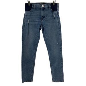 Hudson Jeans Women Maternity Lana Boyfriend Jeans Blue 25